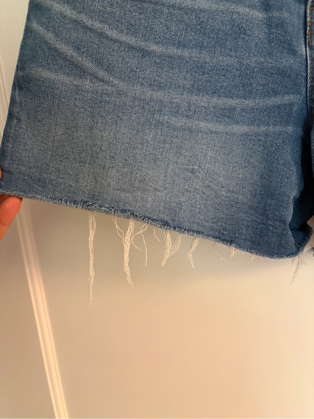 Madewell Blue High-Rise Button-Fly Denim Shorts - Picture 3 of 3
